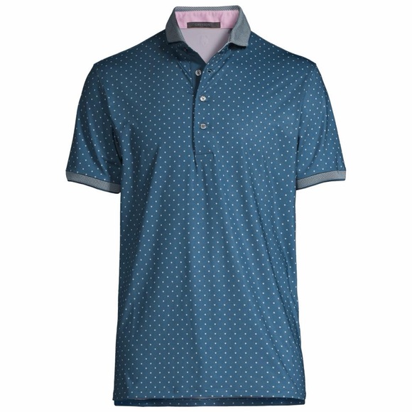 Greyson Other - Greyson Men's Wolf Icon Dot Short Sleeve Golf Polo Shirt Dark Green Large